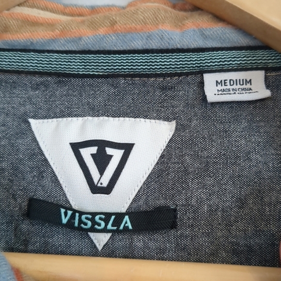 Vissla Button Up Eco Mens Size Medium Organic Cotton Flannel Outdoors Gopcore - Picture 4 of 9